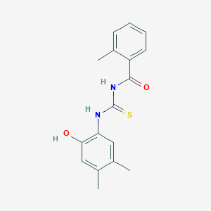 molecular formula C17H18N2O2S B5886535 N-[(2-hydroxy-4,5-dimethylphenyl)carbamothioyl]-2-methylbenzamide 