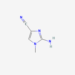molecular formula C5H6N4 B588654 2-amino-1-methyl-1H-imidazole-4-carbonitrile CAS No. 155372-96-6