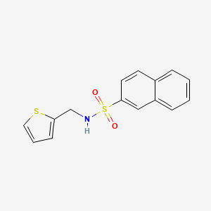 molecular formula C15H13NO2S2 B5886807 N-(thiophen-2-ylmethyl)naphthalene-2-sulfonamide 