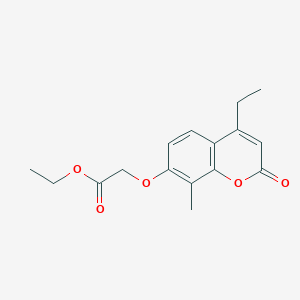 molecular formula C16H18O5 B5886847 ethyl 2-[(4-ethyl-8-methyl-2-oxo-2H-chromen-7-yl)oxy]acetate 