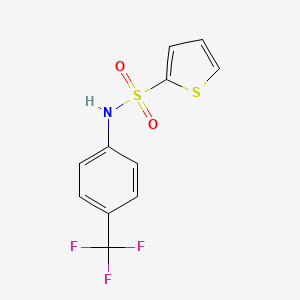 molecular formula C11H8F3NO2S2 B5886886 N-[4-(trifluoromethyl)phenyl]thiophene-2-sulfonamide 