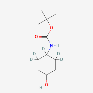 molecular formula C11H21NO3 B588690 tert-butyl N-(1,2,2,6,6-pentadeuterio-4-hydroxycyclohexyl)carbamate CAS No. 1330042-18-6