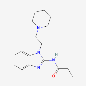 molecular formula C17H24N4O B5886927 N-{1-[2-(piperidin-1-yl)ethyl]-1H-benzimidazol-2-yl}propanamide 