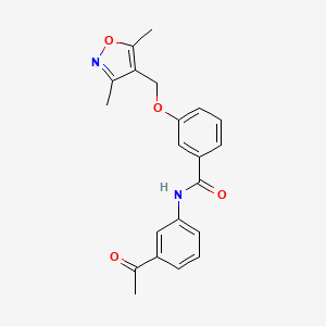 molecular formula C21H20N2O4 B5886956 N~1~-(3-ACETYLPHENYL)-3-[(3,5-DIMETHYL-4-ISOXAZOLYL)METHOXY]BENZAMIDE 
