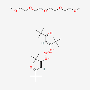 molecular formula C32H60O9Sr B588697 strontium;1-methoxy-2-[2-[2-(2-methoxyethoxy)ethoxy]ethoxy]ethane;(E)-2,2,6,6-tetramethyl-5-oxohept-3-en-3-olate CAS No. 150939-76-7
