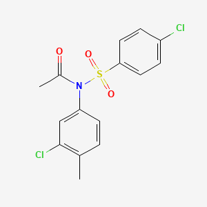 molecular formula C15H13Cl2NO3S B5887004 N-(3-chloro-4-methylphenyl)-N-(4-chlorophenyl)sulfonylacetamide CAS No. 5614-44-8