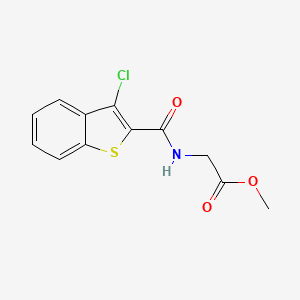 molecular formula C12H10ClNO3S B5887032 Methyl (3-chlorobenzo[b]thiophene-2-carbonyl)glycinate 