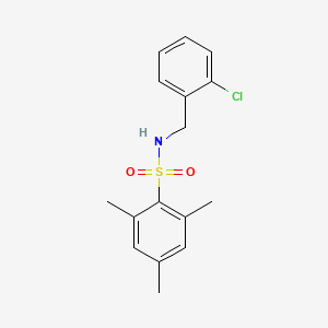 molecular formula C16H18ClNO2S B5887249 N-(2-chlorobenzyl)-2,4,6-trimethylbenzenesulfonamide 