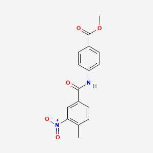 molecular formula C16H14N2O5 B5887282 METHYL 4-(4-METHYL-3-NITROBENZAMIDO)BENZOATE 