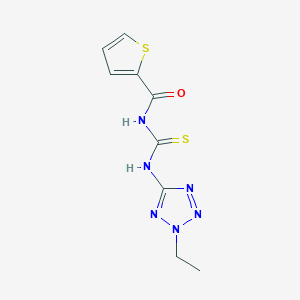molecular formula C9H10N6OS2 B5887290 N-{[(2-ethyl-2H-tetrazol-5-yl)amino]carbonothioyl}-2-thiophenecarboxamide 