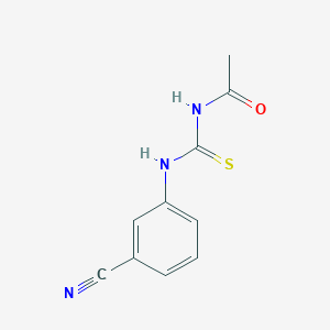 molecular formula C10H9N3OS B5887310 N-[(3-cyanophenyl)carbamothioyl]acetamide 