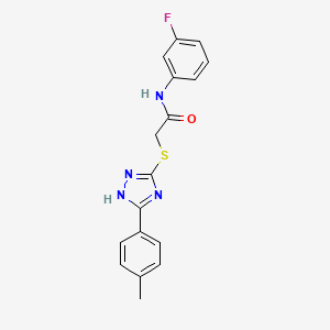 molecular formula C17H15FN4OS B5887351 N-(3-fluorophenyl)-2-{[5-(4-methylphenyl)-4H-1,2,4-triazol-3-yl]sulfanyl}acetamide 