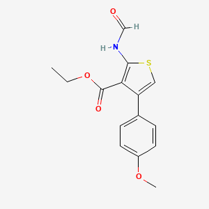 molecular formula C15H15NO4S B5887413 ethyl 2-(formylamino)-4-(4-methoxyphenyl)-3-thiophenecarboxylate 