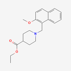 molecular formula C20H25NO3 B5887423 Ethyl 1-[(2-methoxynaphthalen-1-yl)methyl]piperidine-4-carboxylate 