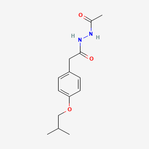 molecular formula C14H20N2O3 B5887435 N'-acetyl-2-[4-(2-methylpropoxy)phenyl]acetohydrazide 