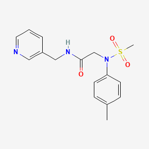 molecular formula C16H19N3O3S B5887482 2-[N-(4-METHYLPHENYL)METHANESULFONAMIDO]-N-(PYRIDIN-3-YLMETHYL)ACETAMIDE 