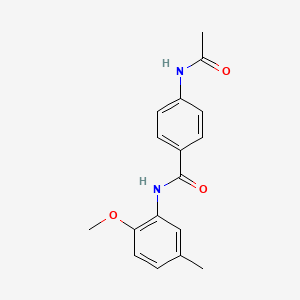 molecular formula C17H18N2O3 B5887508 4-acetamido-N-(2-methoxy-5-methylphenyl)benzamide 