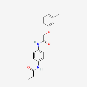 molecular formula C19H22N2O3 B5887547 N-(4-{[(3,4-dimethylphenoxy)acetyl]amino}phenyl)propanamide 