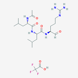 molecular formula C22H39F3N6O6 B588759 Leupeptin trifluoroacetate salt CAS No. 147385-61-3