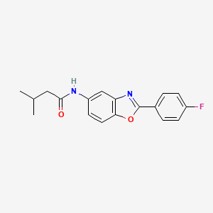 molecular formula C18H17FN2O2 B5887652 N-[2-(4-fluorophenyl)-1,3-benzoxazol-5-yl]-3-methylbutanamide 