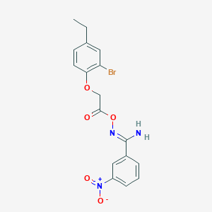 molecular formula C17H16BrN3O5 B5887744 N'-{[(2-bromo-4-ethylphenoxy)acetyl]oxy}-3-nitrobenzenecarboximidamide 