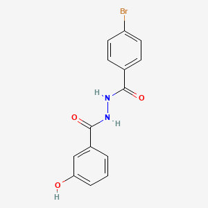 molecular formula C14H11BrN2O3 B5887789 N'-(4-bromobenzoyl)-3-hydroxybenzohydrazide 