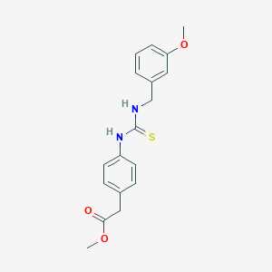 molecular formula C18H20N2O3S B5887796 Methyl (4-{[(3-methoxybenzyl)carbamothioyl]amino}phenyl)acetate 