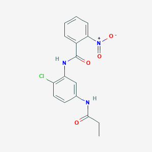 molecular formula C16H14ClN3O4 B5887891 N-[2-chloro-5-(propanoylamino)phenyl]-2-nitrobenzamide 
