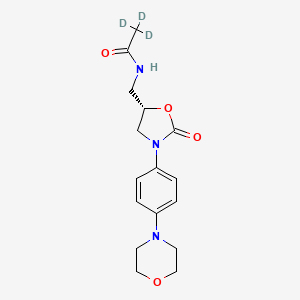 molecular formula C16H21N3O4 B588791 Defluoro Linezolid-d3 