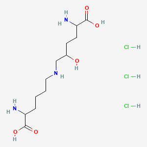 2-Amino-6-[(5-amino-5-carboxypentyl)amino]-5-hydroxyhexanoic acid;trihydrochloride