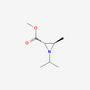 molecular formula C8H15NO2 B588795 methyl (2S,3R)-3-methyl-1-propan-2-ylaziridine-2-carboxylate CAS No. 131389-86-1