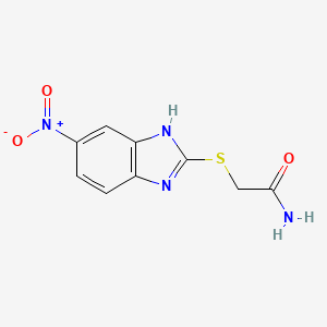 molecular formula C9H8N4O3S B5888013 2-[(5-NITRO-1H-1,3-BENZIMIDAZOL-2-YL)SULFANYL]ACETAMIDE 