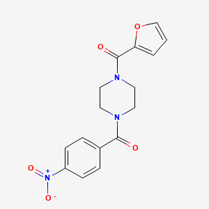 molecular formula C16H15N3O5 B5888018 2-FURYL[4-(4-NITROBENZOYL)PIPERAZINO]METHANONE 