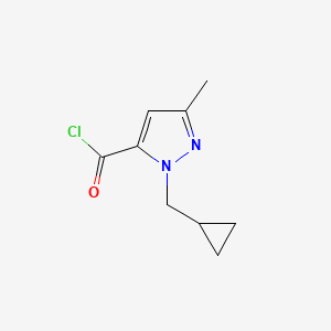 1-(Cyclopropylmethyl)-3-methyl-1H-pyrazole-5-carbonyl chloride