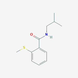 molecular formula C12H17NOS B5888110 N-(2-methylpropyl)-2-(methylsulfanyl)benzamide 