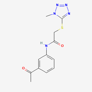 molecular formula C12H13N5O2S B5888165 N-(3-acetylphenyl)-2-[(1-methyl-1H-tetrazol-5-yl)sulfanyl]acetamide 