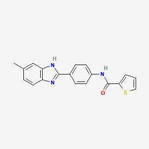molecular formula C19H15N3OS B5888179 N-[4-(6-methyl-1H-benzimidazol-2-yl)phenyl]thiophene-2-carboxamide 