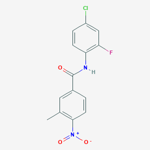 molecular formula C14H10ClFN2O3 B5888281 N-(4-chloro-2-fluorophenyl)-3-methyl-4-nitrobenzamide 