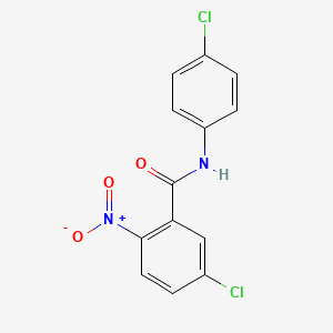 molecular formula C13H8Cl2N2O3 B5888314 Benzamide, 5-chloro-N-(4-chlorophenyl)-2-nitro- CAS No. 188604-94-6