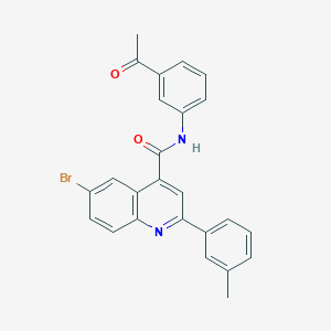 molecular formula C25H19BrN2O2 B5888389 N-(3-acetylphenyl)-6-bromo-2-(3-methylphenyl)quinoline-4-carboxamide 