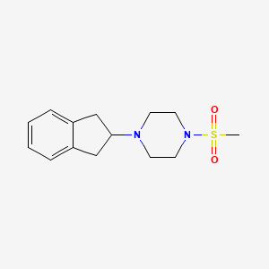 molecular formula C14H20N2O2S B5888453 1-(2,3-dihydro-1H-inden-2-yl)-4-methylsulfonylpiperazine 