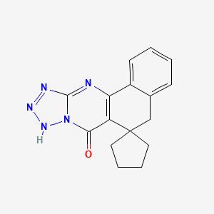molecular formula C16H15N5O B5888751 Apiro[benzo[h]tetrazolo[5,1-b]quinazoline-6(5H),1'-cyclopentan]-7(9H)-one 