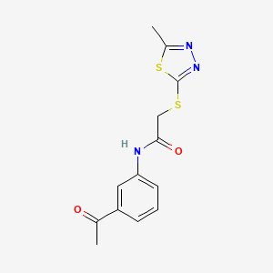 molecular formula C13H13N3O2S2 B5888785 N-(3-acetylphenyl)-2-[(5-methyl-1,3,4-thiadiazol-2-yl)sulfanyl]acetamide 