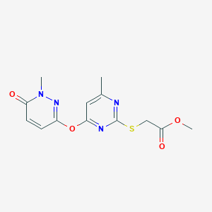 molecular formula C13H14N4O4S B5888888 Methyl 2-[4-methyl-6-(1-methyl-6-oxopyridazin-3-yl)oxypyrimidin-2-yl]sulfanylacetate 
