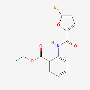 molecular formula C14H12BrNO4 B5888907 ETHYL 2-{[(5-BROMO-2-FURYL)CARBONYL]AMINO}BENZOATE 