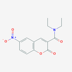 molecular formula C14H14N2O5 B5889017 N,N-diethyl-6-nitro-2-oxochromene-3-carboxamide 