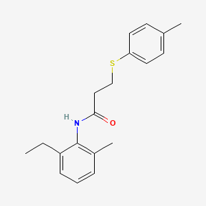 molecular formula C19H23NOS B5889072 N-(2-ethyl-6-methylphenyl)-3-[(4-methylphenyl)sulfanyl]propanamide 