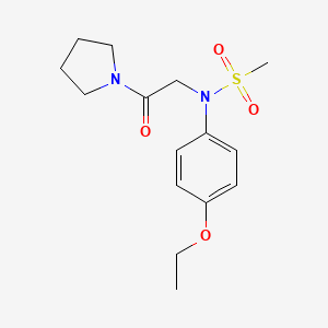 molecular formula C15H22N2O4S B5889123 N-(4-ethoxyphenyl)-N-(2-oxo-2-pyrrolidin-1-ylethyl)methanesulfonamide 