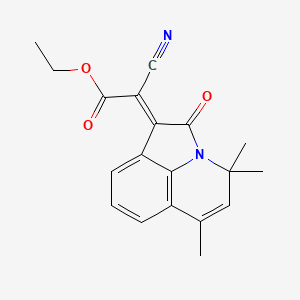 molecular formula C19H18N2O3 B5889242 ETHYL 2-CYANO-2-[4,4,6-TRIMETHYL-2-OXO-4H-PYRROLO[3,2,1-IJ]QUINOLIN-1(2H)-YLIDEN]ACETATE 