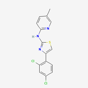 molecular formula C15H11Cl2N3S B5889288 4-(2,4-dichlorophenyl)-N-(5-methylpyridin-2-yl)-1,3-thiazol-2-amine 